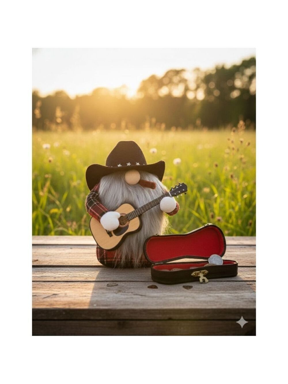 Made To Order Guitar Playing Cowboy Gnome OOAK